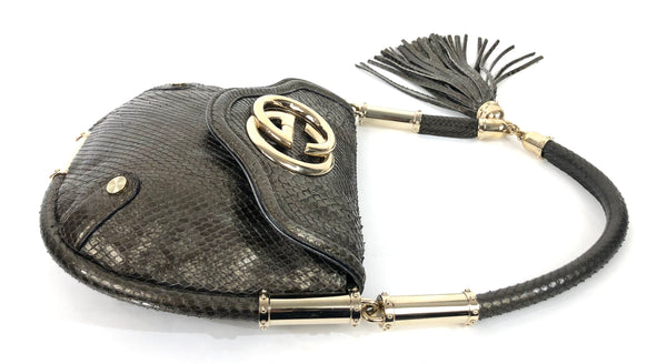 Brit Tassel Small Python Flap Bag
