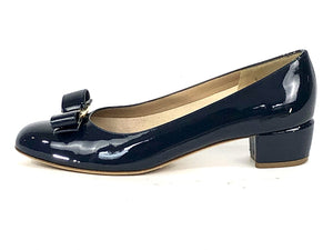 Navy Vara Patent Leather Pumps | Size 8B