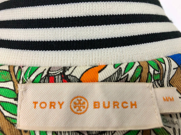 Tory Burch | Orange Print Bomber Jacket | Size M