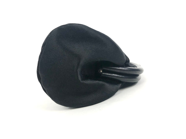 Black Quilted Timeless Satin Clutch