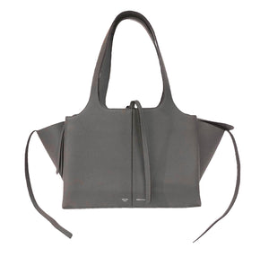 Baby Grain Calfskin Tri Fold Small Tote Shoulder Bag