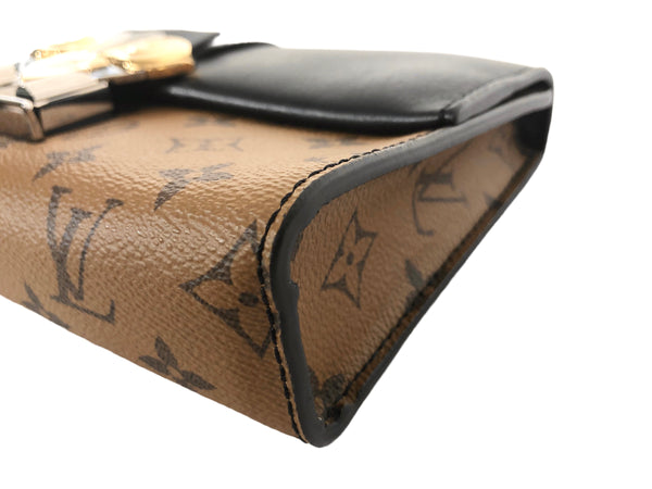 Calfskin Reverse Monogram Column Clutch