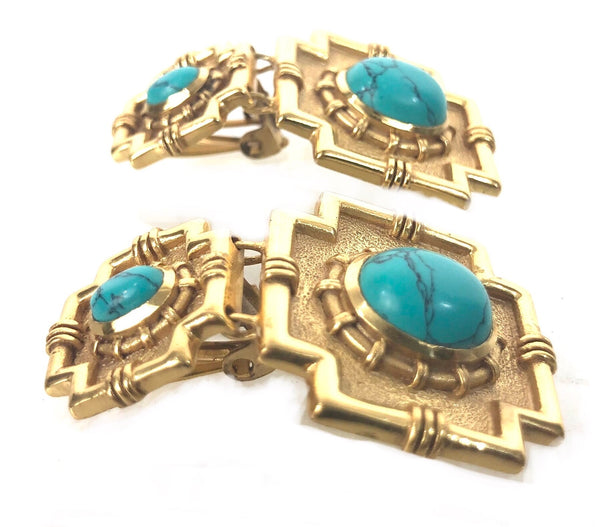 Imperial Drop Earrings in Turquoise