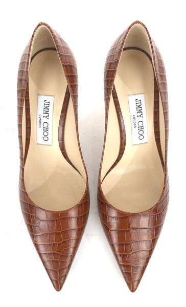 Love 65 Croc Embossed Leather Pumps | Size US 7.5 - IT 37.5