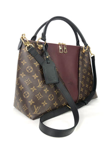 V Tote MM Monogram Bordeaux Black