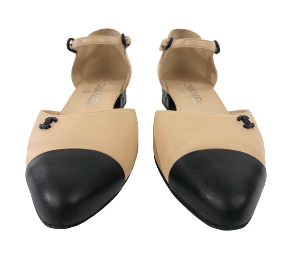 Two Tone D'Orsay Flats | Size US 7.5 - IT 37.5C