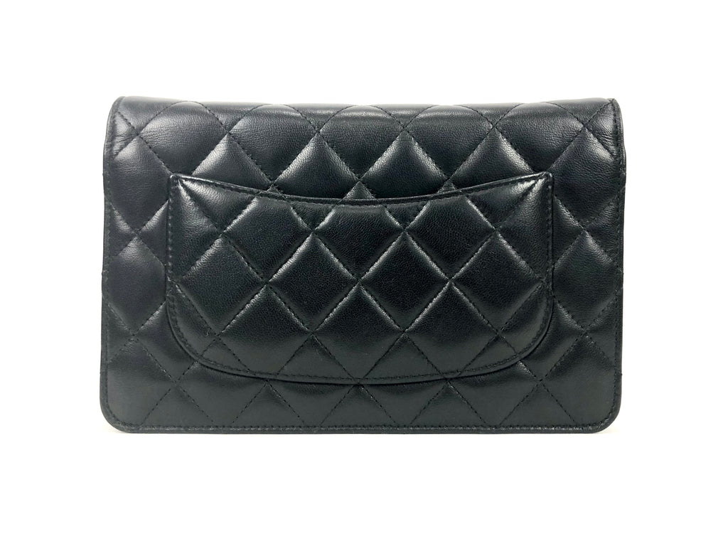 Chanel Classic Long Flap Purse Wallet in Black Caviar with Silver Hardware  - SOLD