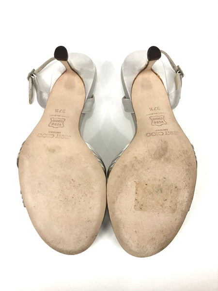 Pleated Satin Slingback Heel | Size 37.5