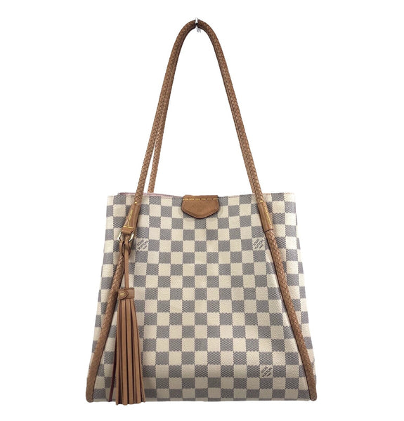 Propriano Damier Azur Canvas Tote Shoulder Bag