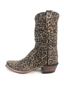 N8993.54 Old Town Leopard Printed Suede Cowgirl Boots | Size 7B