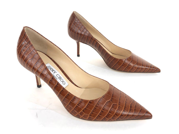 Love 65 Croc Embossed Leather Pumps | Size US 7.5 - IT 37.5