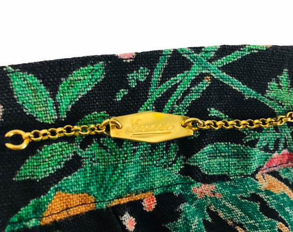 Vintage Flora Print Linen Skirt | Size US 10