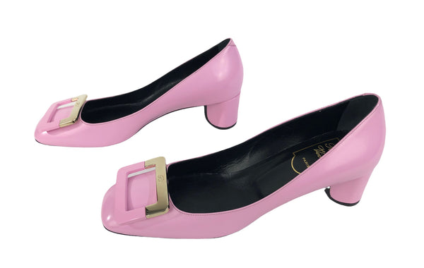 Tres Vivier Rosa Bonbon Patent Leather Pumps | Size US 7.5 - FR 37.5