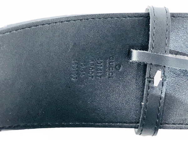 Extra Wide Calfskin Marmont Faux Pearl GG Buckle Belt | Size 90/36