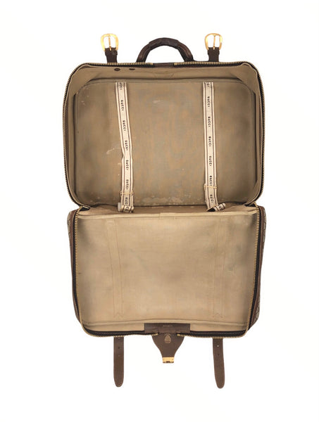 Vintage GG Coated Canvas Suitcase Luggage