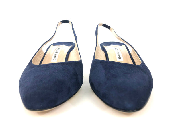 50mm Allurasa Navy Suede Slingback Pump | Size US 7.5 | IT 38