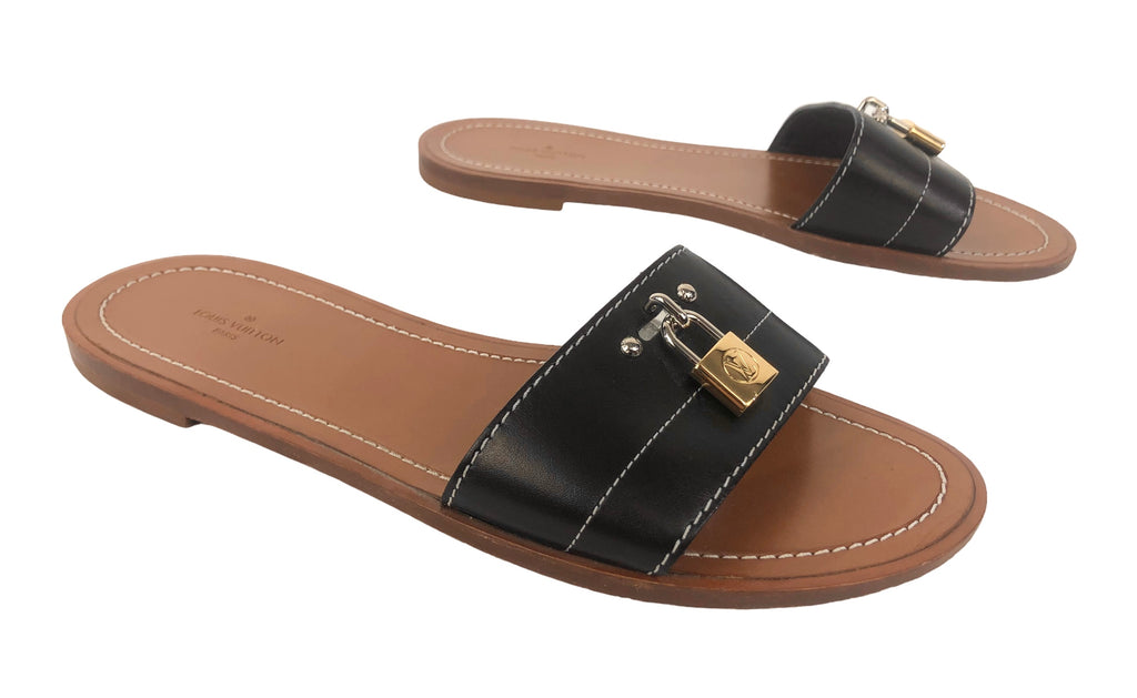 Louis Vuitton Lock it Flat Mule Sandals