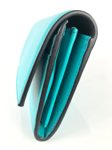 "Shou Long" Turquoise Leather Wallet