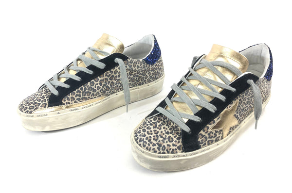 Leopard Print Suede Sneakers | Size US 8 - EU 38