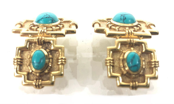 Imperial Drop Earrings in Turquoise