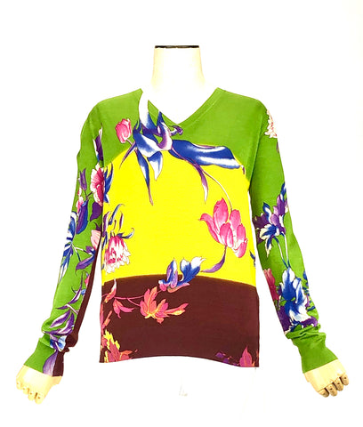 Floral Pullover Sweater | Size US 6 - EU 42