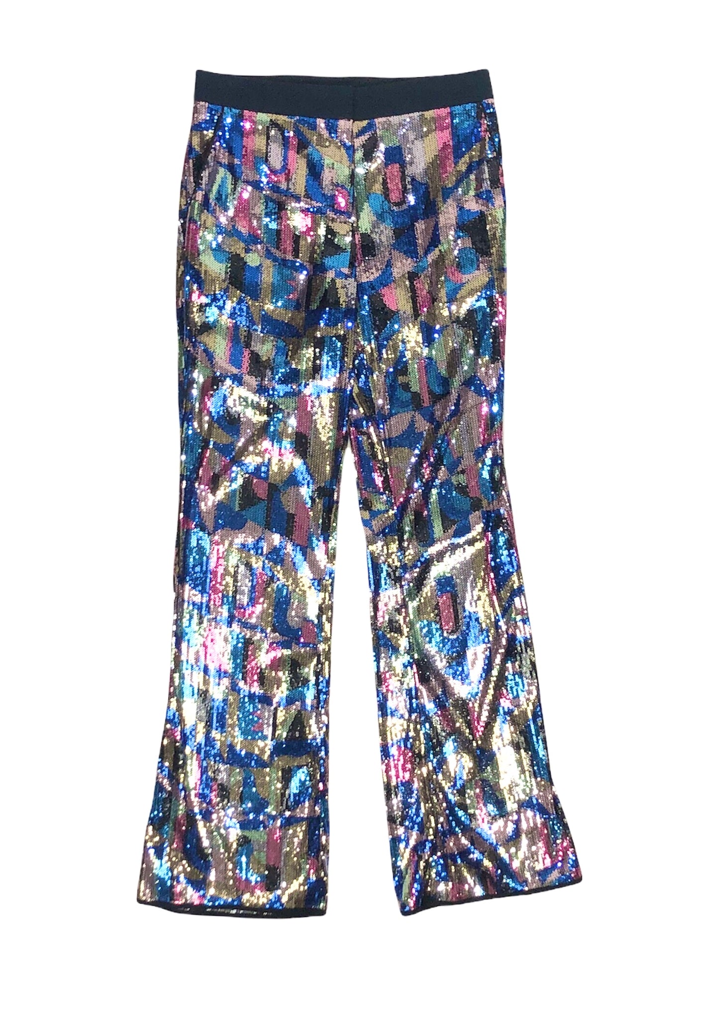 Sirens Song Multicolor Sequin Embellished Trouser | Size 6