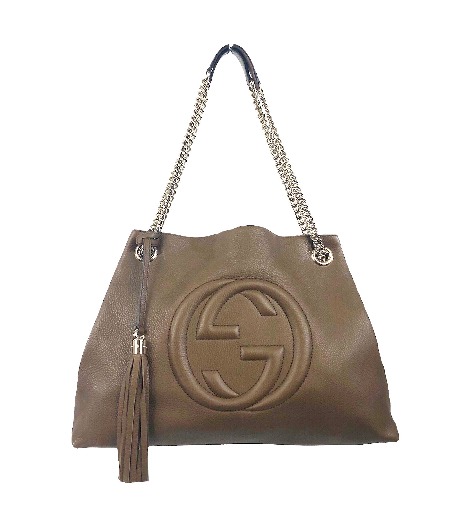 Brown Leather Soho Medium Chain Tote