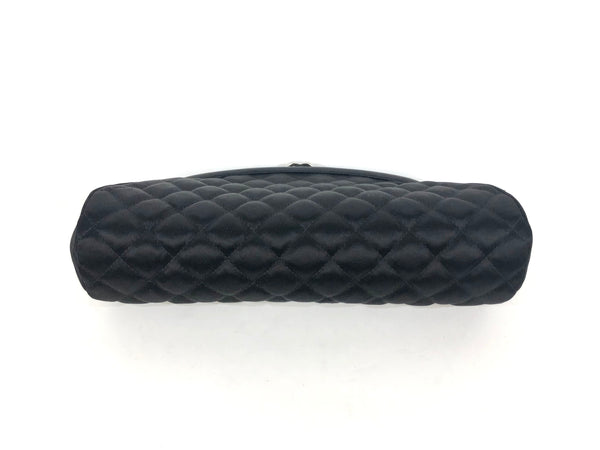 Black Quilted Timeless Satin Clutch
