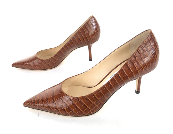 Love 65 Croc Embossed Leather Pumps | Size US 7.5 - IT 37.5