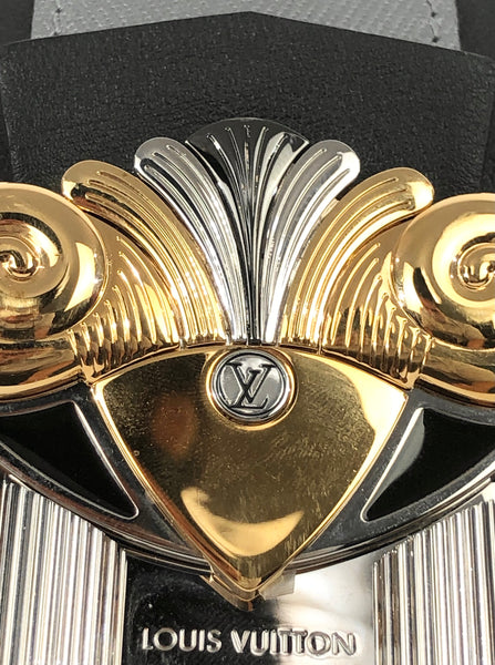 Calfskin Reverse Monogram Column Clutch