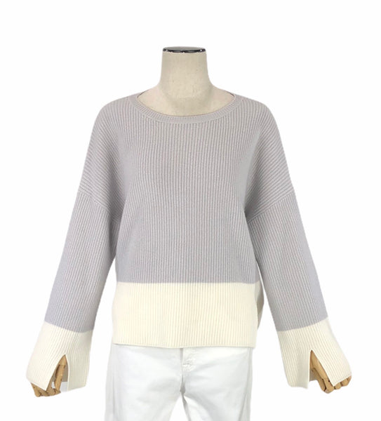 Two-Tone "Bakewell" Cashmere Sweater | Size Small