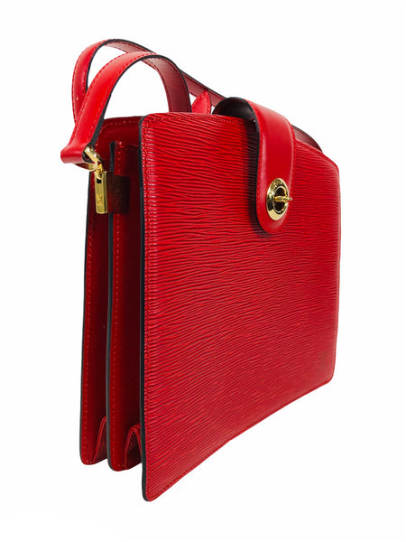 Capucines Red Epi Leather Convertible Bag
