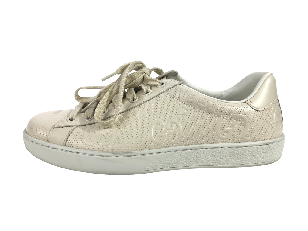 gucci white ace sneakers men size us 10 Rare white/silver (grey). gucci  size 9