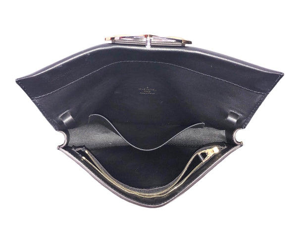 Calfskin Reverse Monogram Column Clutch