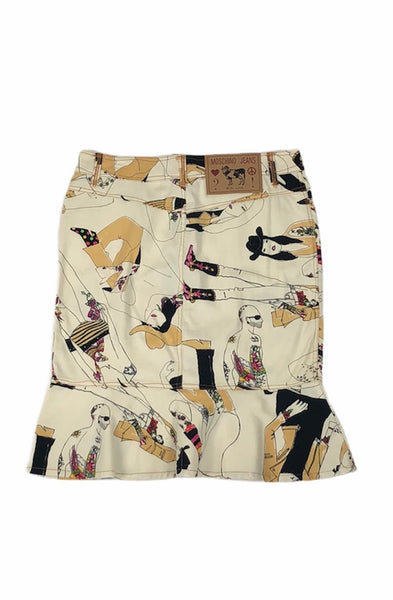 Vintage Punk Western Printed Skirt | Size 10