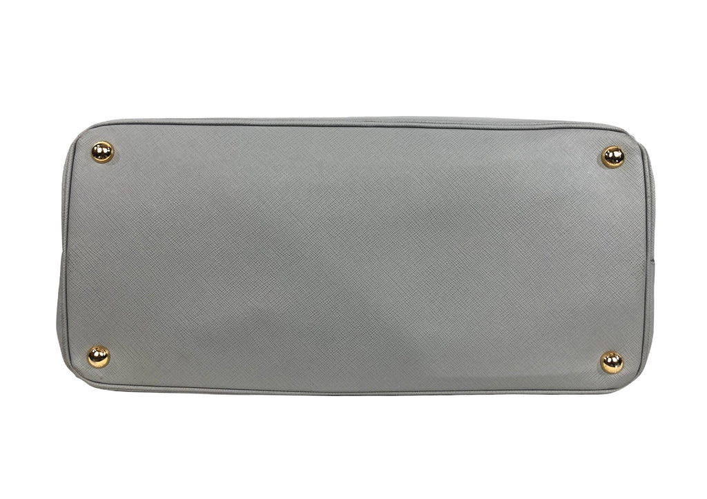 Galleria Grey Saffiano Leather Convertible Bag/Tote