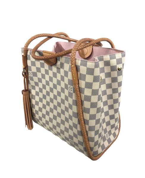 Propriano Damier Azur Canvas Tote Shoulder Bag
