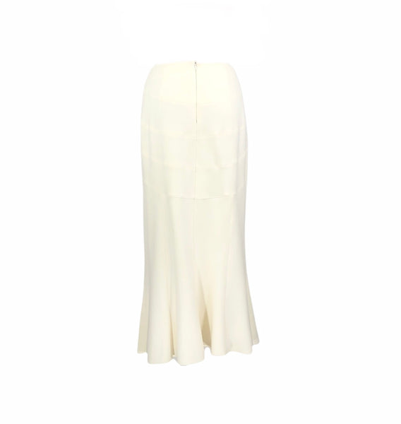 Winter White Wool Blend Trumpet Skirt | Size 4