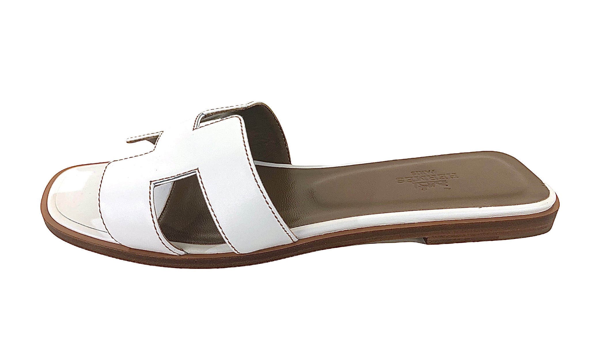 Oran Sandal White | Size US 7.5 - EU 38