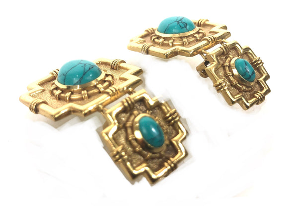 Imperial Drop Earrings in Turquoise
