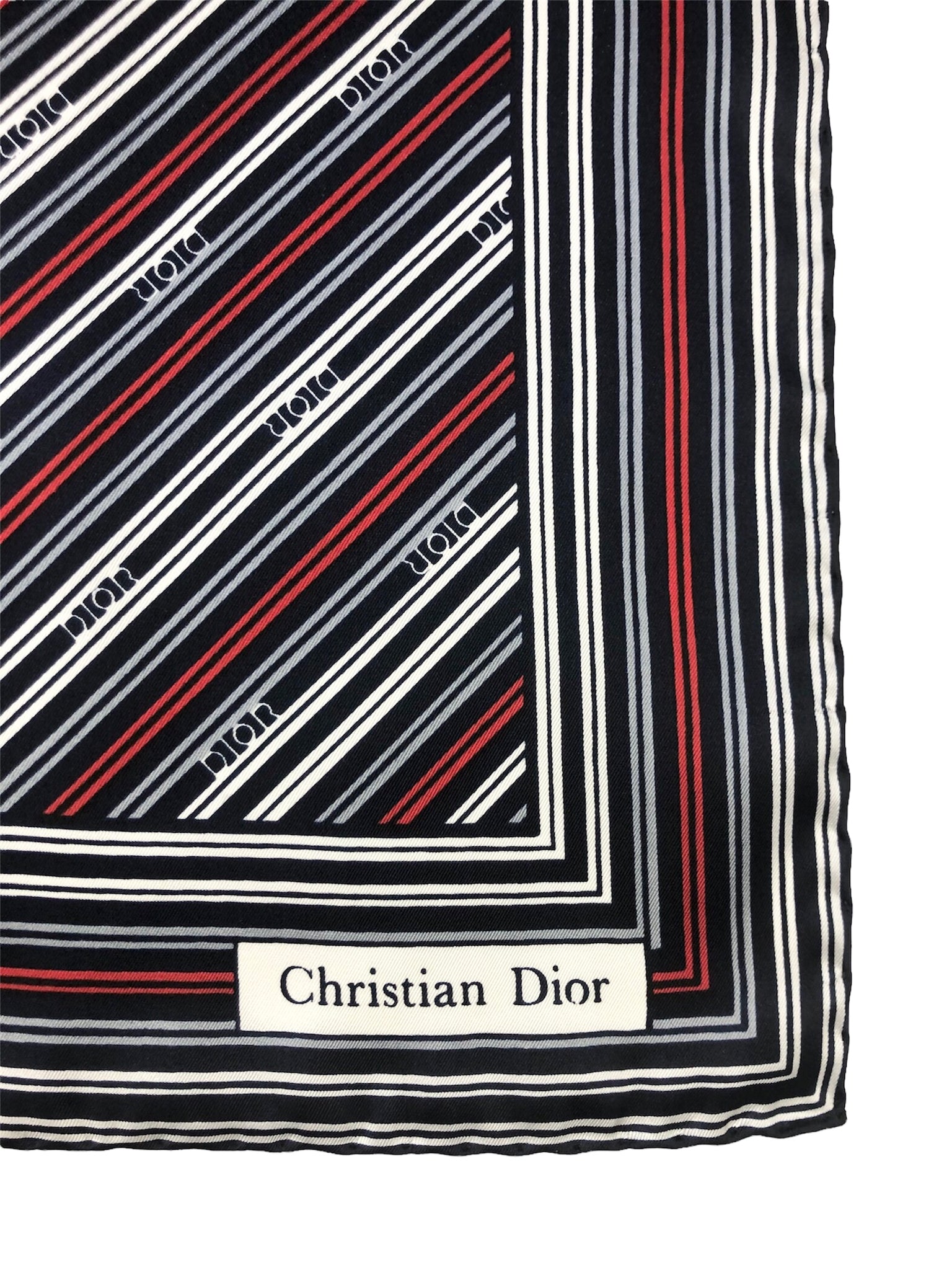 Silk Logo Print Scarf