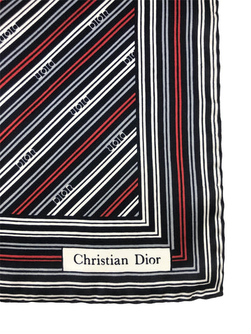 Silk Logo Print Scarf