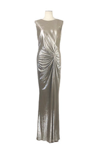 Draped Metallic Gown | Size 6