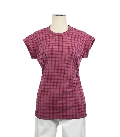 Pink and Red "Dusk" Checkered Top | Size 6