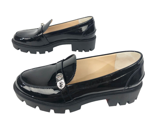 Black Lock Woody Patent Leather Loafers | Size US 8.5 - IT 8.5