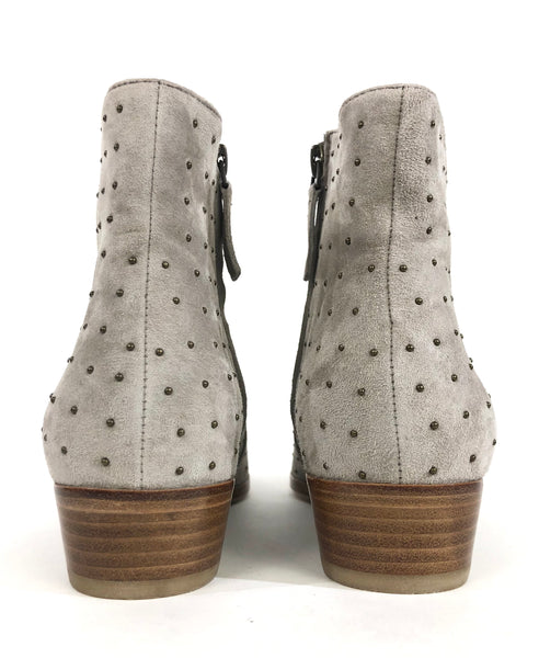 Lacole Gravel Grey Suede Booties | Size 7.5