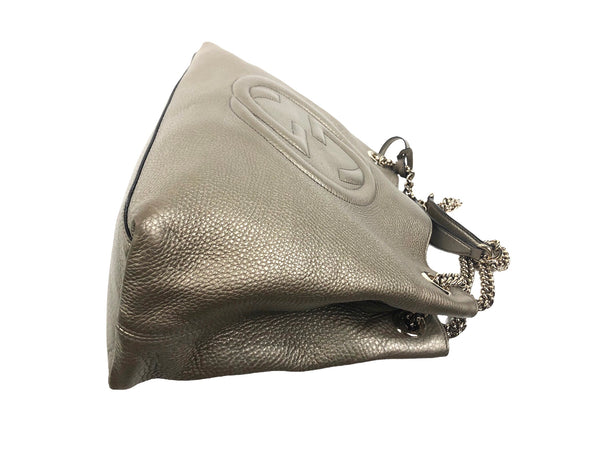 Matte Gold Soho Medium Chain Tote