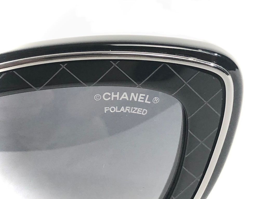 Chanel - Shield Sunglasses - Black Gold Mirror - Chanel Eyewear - Avvenice