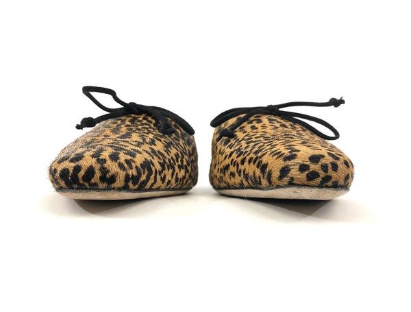 Gina Cheetah Print Hide Flat Mules | Size 38