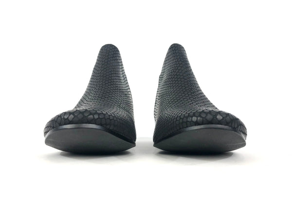Grand OS Amherst Black Snake Embossed Leather Booties | Size 7 B